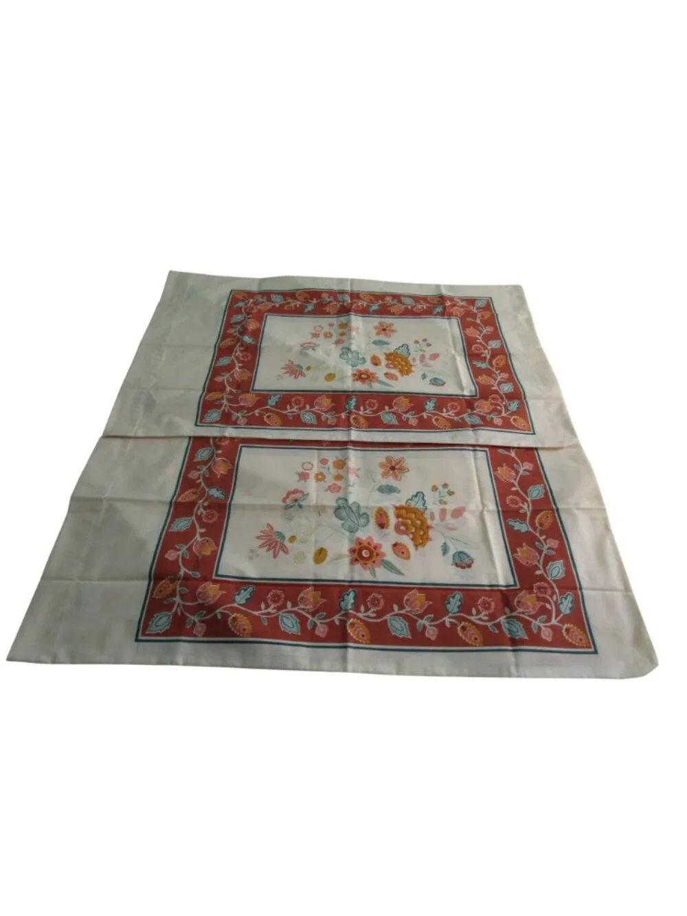 Museum of American Folk Art Vintage Pillowcases A Pair Cotton Blend Standard 198